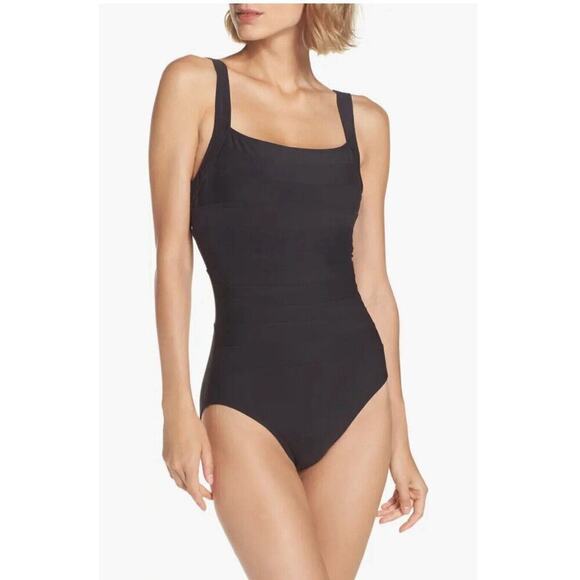 Miraclesuit Spectra Banded One Piece Swimsuit Solid Blue Plus Size US 16 UK 18 - Picture 8 of 8